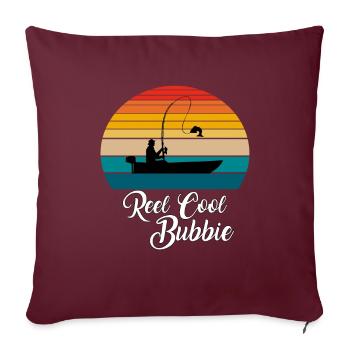 Cadeaux de pêche Reel Cool Bubbie - Housse de coussin décorative 45 x 45 cm - bordeaux - Devant