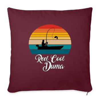 Reel Cool Duma Cadeaux de pêche - Housse de coussin décorative 45 x 45 cm - bordeaux - Devant