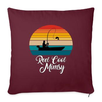 Reel Cool Mimsy Cadeaux de pêche - Housse de coussin décorative 45 x 45 cm - bordeaux - Devant