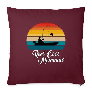 Cadeaux de pêche Reel Cool Mammaw - Housse de coussin décorative 45 x 45 cm - bordeaux - Devant
