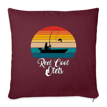 Cadeaux de pêche Reel Cool Otets - Housse de coussin décorative 45 x 45 cm - bordeaux - Devant