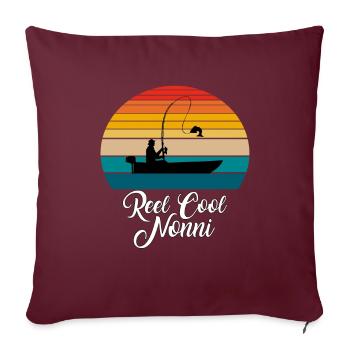 Cadeaux de pêche Reel Cool Nonni - Housse de coussin décorative 45 x 45 cm - bordeaux - Devant