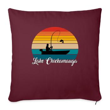 Lake Chickamauga Fishing Spot - Sofakissenbezug 45 x 45 cm - Burgunderrot - Vorne
