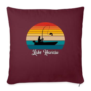 Lake Havasu Fishing Spot - Sofakissenbezug 45 x 45 cm - Burgunderrot - Vorne