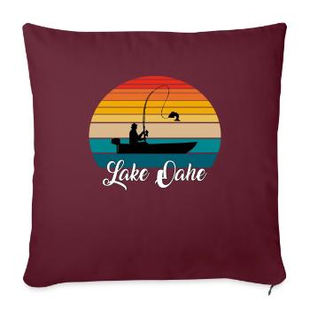Lake Oahe Fishing Spot - Sofakissenbezug 45 x 45 cm - Burgunderrot - Vorne