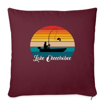 Lake Okeechobee Fishing Spot - Sofakissenbezug 45 x 45 cm - Burgunderrot - Vorne