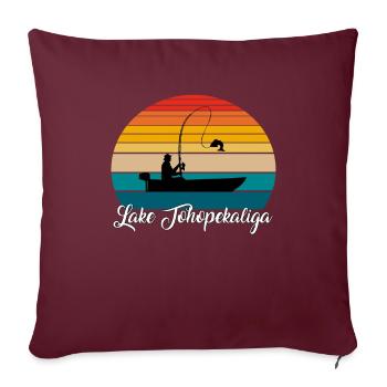 Lake Tohopekaliga Fishing Spot - Sofakissenbezug 45 x 45 cm - Burgunderrot - Vorne