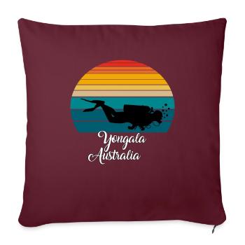 Yongala Australie Plongée - Housse de coussin décorative 45 x 45 cm - bordeaux - Devant