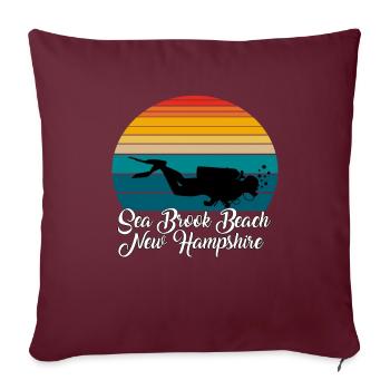 Sea Brook Beach New Hampshire Plongée - Housse de coussin décorative 45 x 45 cm - bordeaux - Devant