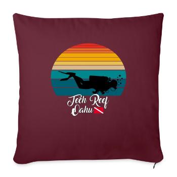 Tech Reef Oahu Plongée - Housse de coussin décorative 45 x 45 cm - bordeaux - Devant