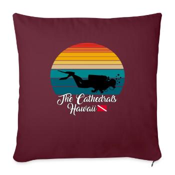 Les cathédrales Hawaii Diving - Housse de coussin décorative 45 x 45 cm - bordeaux - Devant