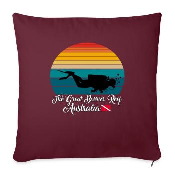 The Great Barrier Reef Australia Diving - Sofakissenbezug 45 x 45 cm - Burgunderrot - Vorne