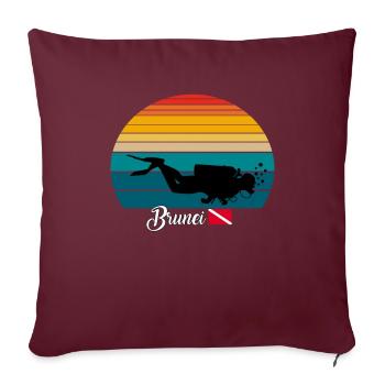Brunei Plongée sous-marine Poison - Housse de coussin décorative 45 x 45 cm - bordeaux - Devant