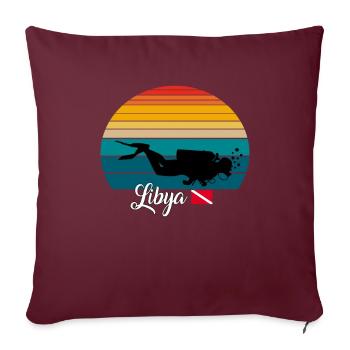 Libye Plongée sous-marine Poison - Housse de coussin décorative 45 x 45 cm - bordeaux - Devant