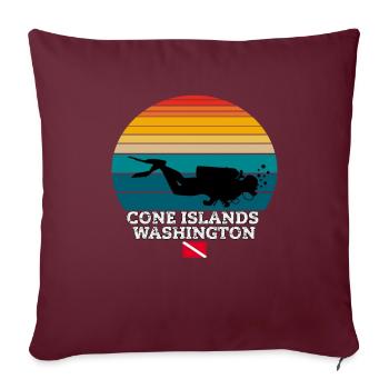 Cone Islands US Island Scuba Diving - Sofakissenbezug 45 x 45 cm - Burgunderrot - Vorne