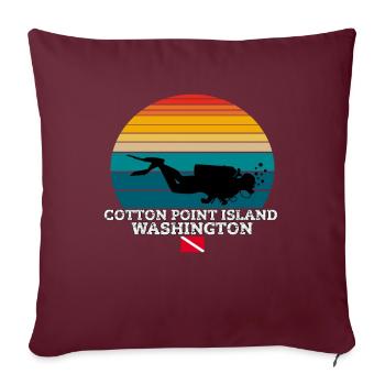 Cotton Point Island US Island Scuba Diving - Sofakissenbezug 45 x 45 cm - Burgunderrot - Vorne
