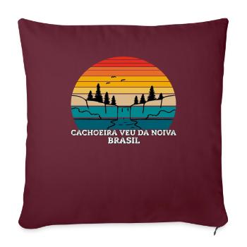 Cachoeira Veu da Noiva Brasil - Housse de coussin décorative 45 x 45 cm - bordeaux - Devant