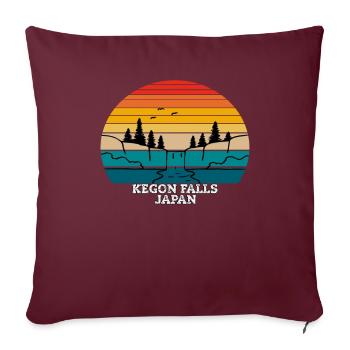 Chutes de Kegon Japon - Housse de coussin décorative 45 x 45 cm - bordeaux - Devant