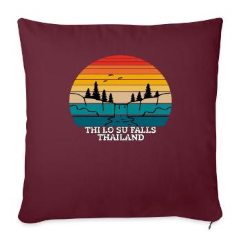 Thi Lo Su Falls Thailand - Sofakissenbezug 45 x 45 cm - Burgunderrot - Vorne
