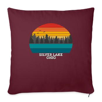 Silver Lake Ohio - Sofakissenbezug 45 x 45 cm - Burgunderrot - Vorne
