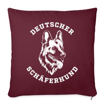 Chien de berger - Housse de coussin décorative 45 x 45 cm - bordeaux - Devant