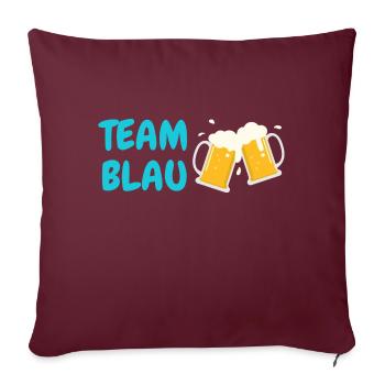 Team Blau - Sofakissenbezug 45 x 45 cm - Burgunderrot - Vorne