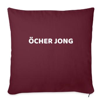 Garçon Aachen - Öcher Jong - Housse de coussin décorative 45 x 45 cm - bordeaux - Devant