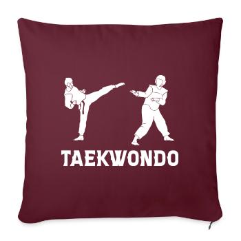 Taekwondo - Housse de coussin décorative 45 x 45 cm - bordeaux - Devant
