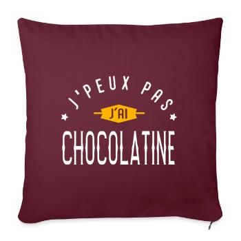 J'peux pas j'ai CHOCOLATINE - Housse de coussin décorative 45 x 45 cm - bordeaux - Devant