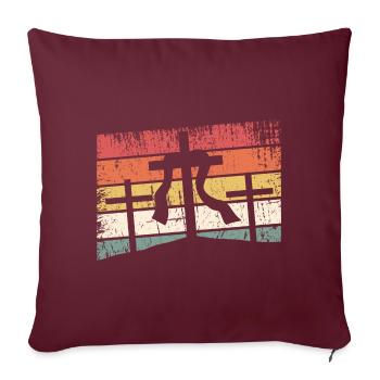 Jésus-Christ - Chemise chrétienne - Croix - Housse de coussin décorative 45 x 45 cm - bordeaux - Devant