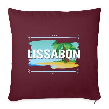 Lisbonne - Housse de coussin décorative 45 x 45 cm - bordeaux - Devant