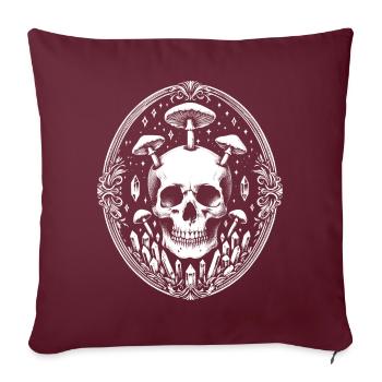 Crane Baroque Cristaux - Housse de coussin décorative 45 x 45 cm - bordeaux - Devant