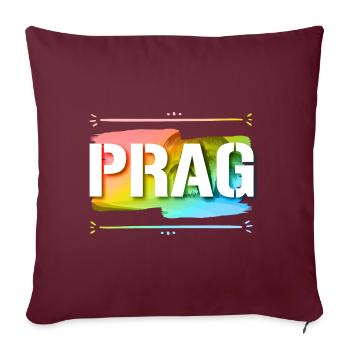 Prague - Housse de coussin décorative 45 x 45 cm - bordeaux - Devant
