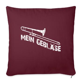 Posaune mein Instrument - Sofakissenbezug 45 x 45 cm - Burgunderrot - Vorne