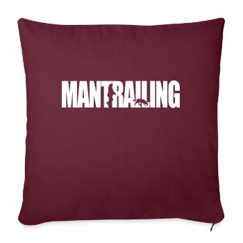 Mantrailing Silhouette Suchhund Findehund Hunde - Sofakissenbezug 45 x 45 cm - Burgunderrot - Vorne