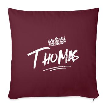 Thomas - Housse de coussin décorative 45 x 45 cm - bordeaux - Devant