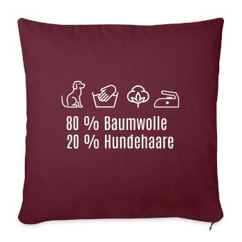 Drôle de chien Design Poils de chien Amis à quatre pattes - Housse de coussin décorative 45 x 45 cm - bordeaux - Devant
