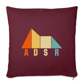 ADSR Synthétiseur musique musiciens keyboard cadeau - Housse de coussin décorative 45 x 45 cm - bordeaux - Devant