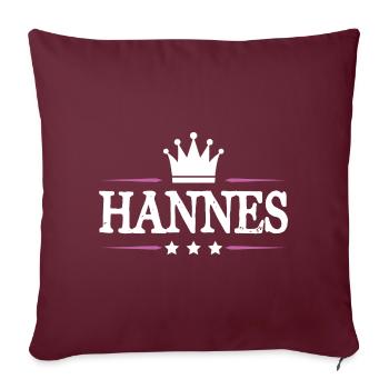 Hannes - Sofakissenbezug 45 x 45 cm - Burgunderrot - Vorne