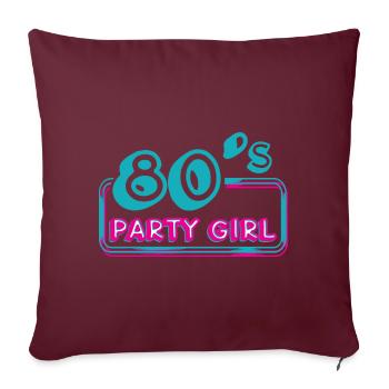 FÊTARDE DES ANNÉES 80 - Housse de coussin décorative 45 x 45 cm - bordeaux - Devant