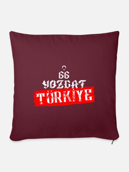 66 Yozgat Türkiye - Sofakissenbezug 45 x 45 cm - Burgunderrot