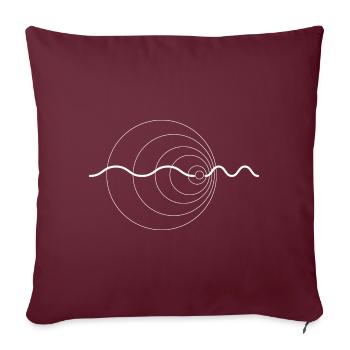 Welle Doppler Effekt Physik Physiker Geschenk - Sofakissenbezug 45 x 45 cm - Burgunderrot - Vorne