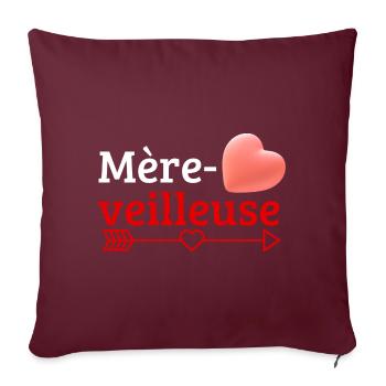Mère-veilleuse - Housse de coussin décorative 45 x 45 cm - bordeaux - Devant