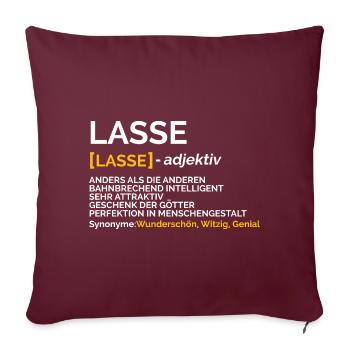 Lasse - Sofakissenbezug 45 x 45 cm - Burgunderrot - Vorne