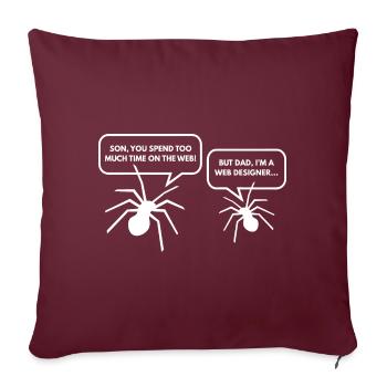 Mais papa je suis un concepteur Web - Housse de coussin décorative 45 x 45 cm - bordeaux - Devant