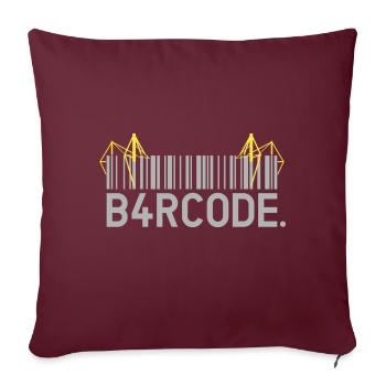 B4RCODE. Dortmund - Sofakissenbezug 45 x 45 cm - Burgunderrot - Vorne