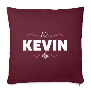 Kevin - Housse de coussin décorative 45 x 45 cm - bordeaux - Devant