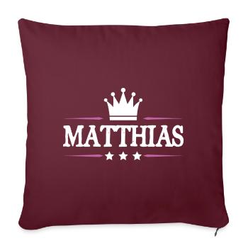 Matthias - Housse de coussin décorative 45 x 45 cm - bordeaux - Devant