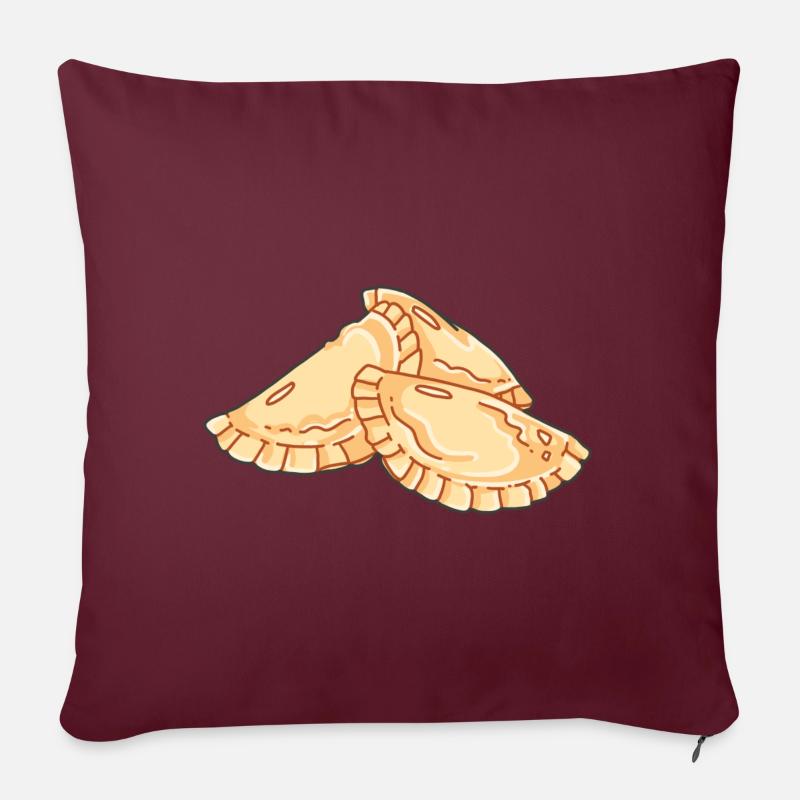 Pierogi - Housse de coussin décorative 45 x 45 cm - bordeaux