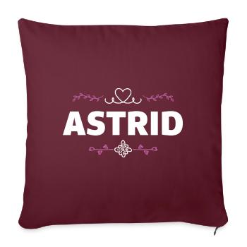 Astrid - Sofakissenbezug 45 x 45 cm - Burgunderrot - Vorne